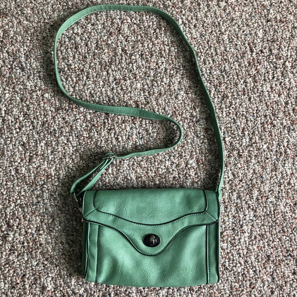 Small mint crossbody purse